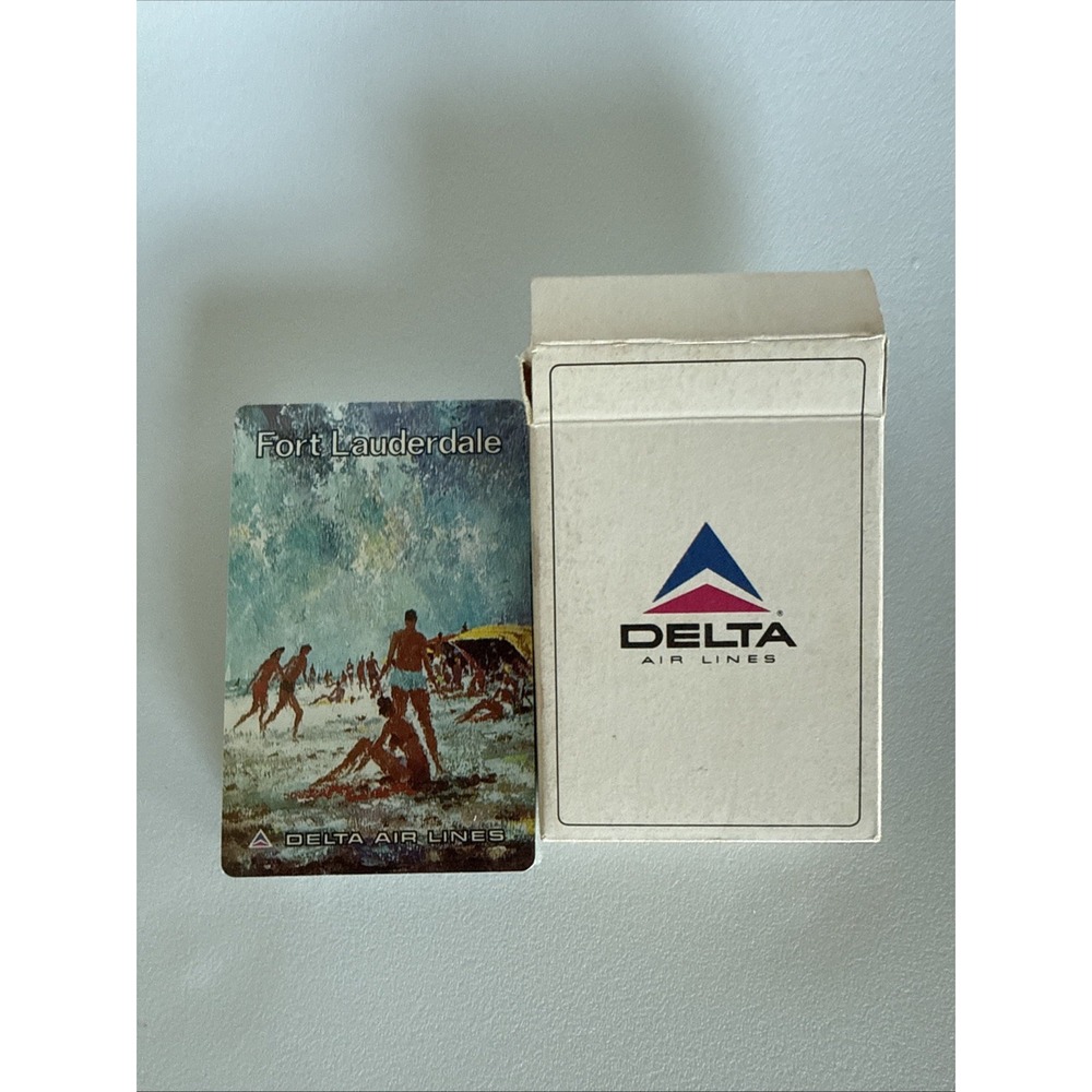 Delta Airlines Fort Lauderdale Playing Cards Vintage Hoyle 52 Card Deck Sealed